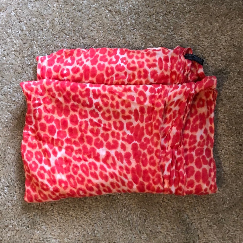 Pink cheetah scarf